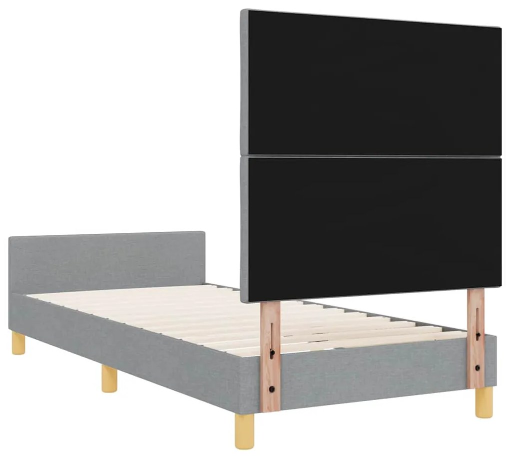 Cama vidaXL Cinzento-claro 100x200 cm Tecido