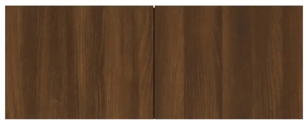Conjunto móveis de TV 4pcs madeira processada carvalho castanho