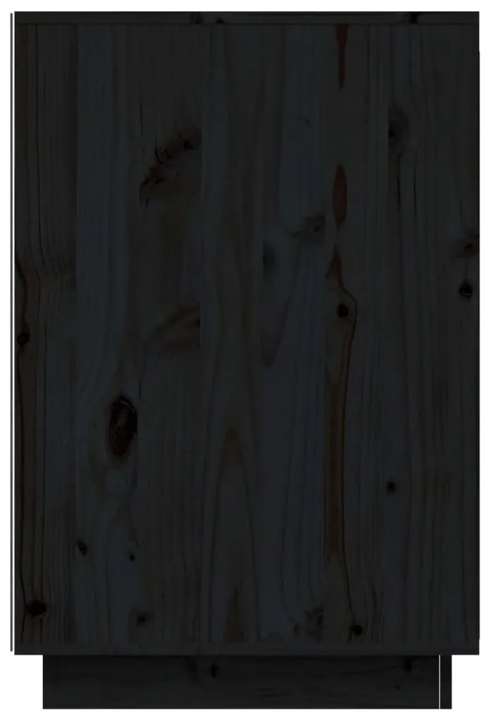 Secretária 140x50x75 cm madeira de pinho maciça preto