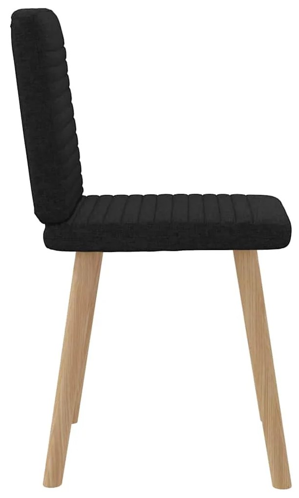 Cadeiras de jantar 2 pcs tecido preto