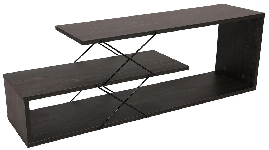 Móvel TV Zigzag – Castanho Escuro – 120 cm x 40 cm x 30 cm