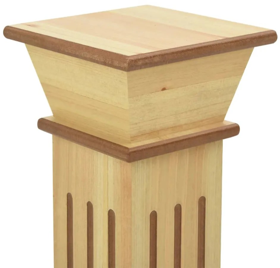 Suporte p/ plantas pilar quadrado 17x17x66 cm MDF madeira clara