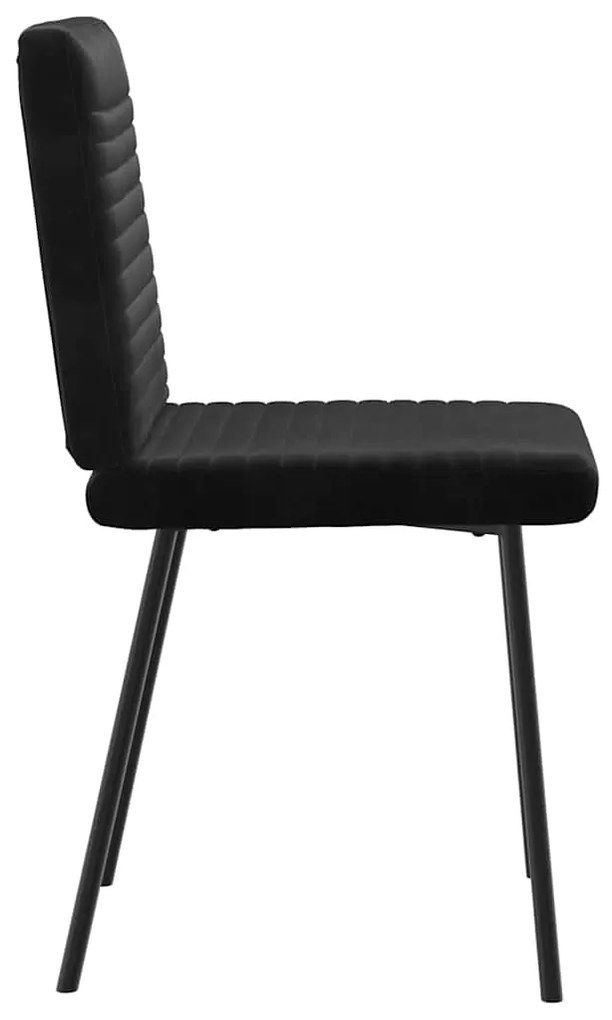 Cadeiras de jantar 2 pcs veludo preto