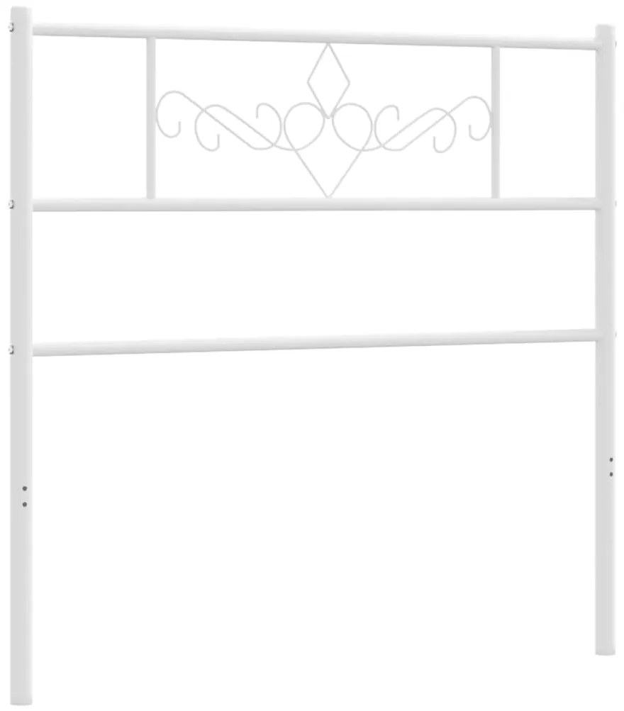 Cabeceira de cama 80 cm metal branco