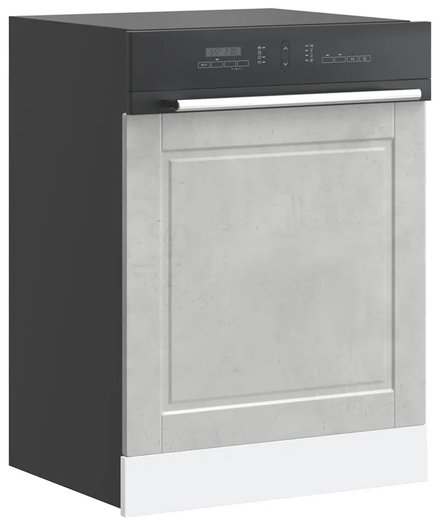 vidaXL Painel máquina lavar louça Porto betão cinzento 60x1,5x67 cm
