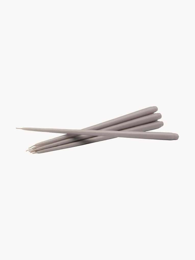 Velas finas compridas Stoff Nagel, conjunto de 6