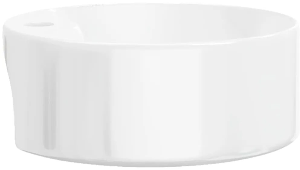 Lavatório redondo 40x14,5 cm cerâmica branco
