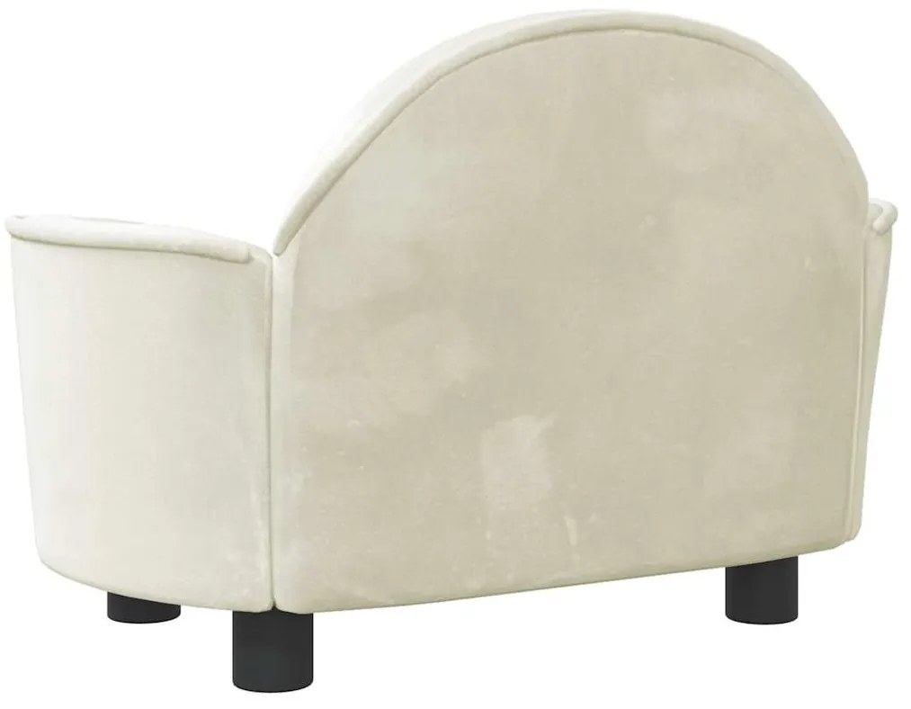 Cama para cães 66x40x45 cm veludo cor creme