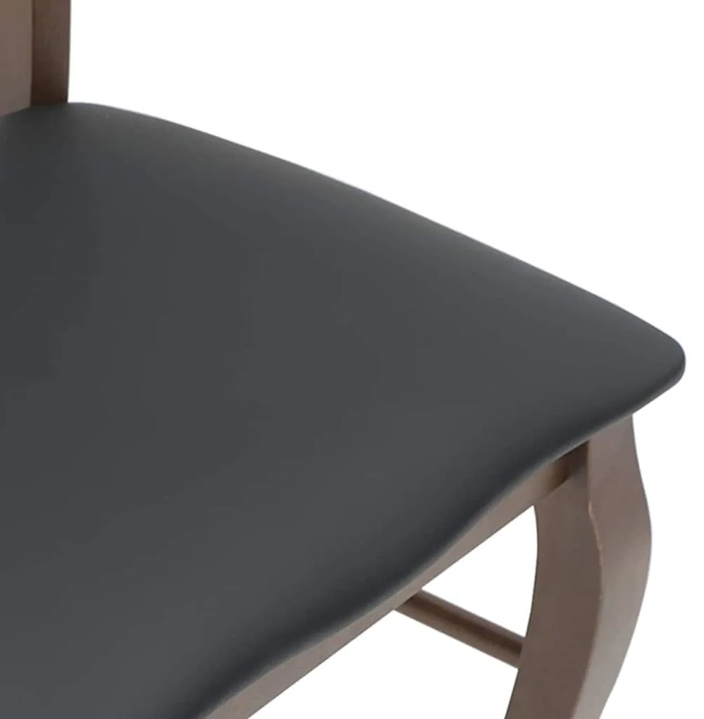 Cadeiras de jantar com almofadões 2 pcs madeira maciça castanho