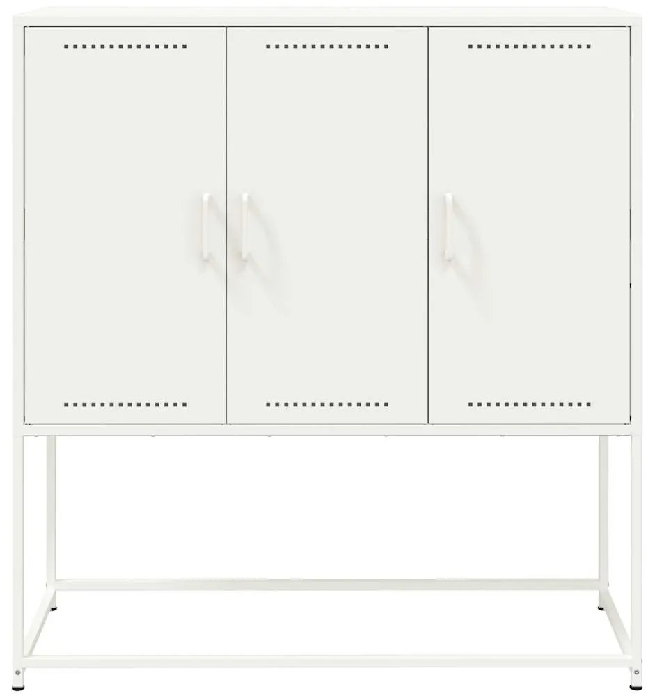 Aparador alto 100,5x39x107 cm aço branco