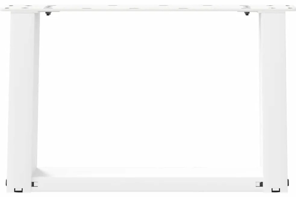 Pés para mesa de centro em formato de U, 2 peças, branco, 40x(30-31) c