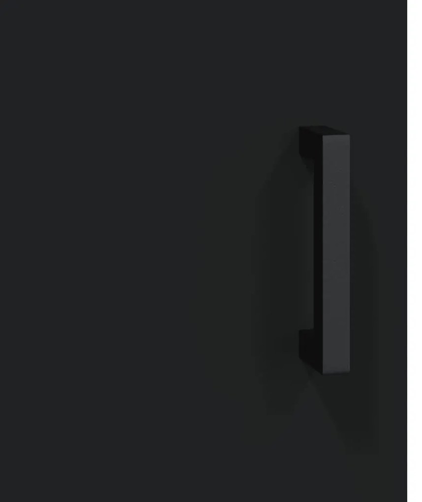 Móveis de parede 2 pcs derivados de madeira preto