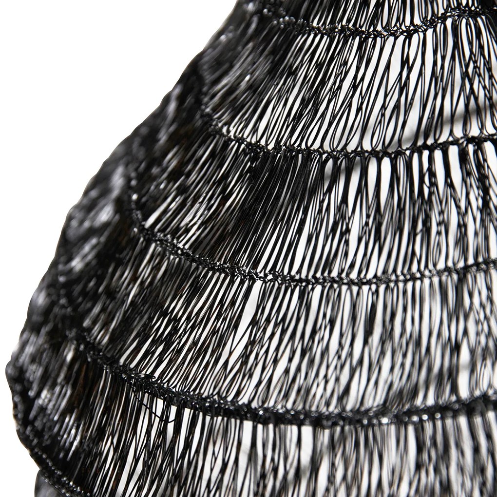 Candeeiro de suspensão oriental preto 45 cm x 40 cm - Vadi Oriental