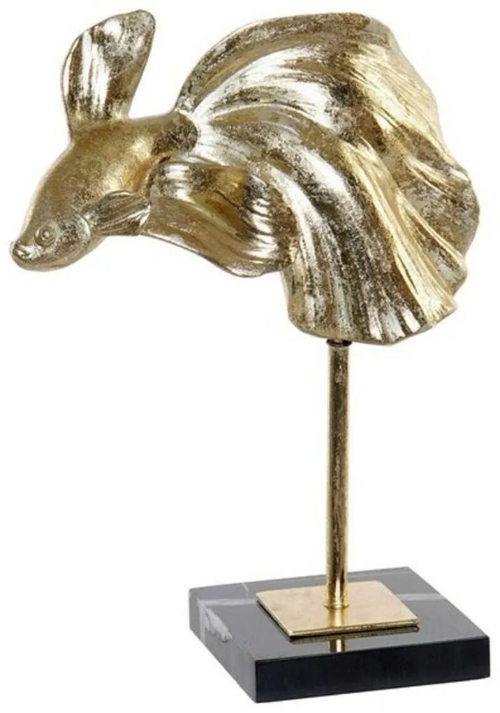 Figura Decorativa DKD Home Decor Metal Resina Mármore Peixe (19 x 9 x 26 cm)