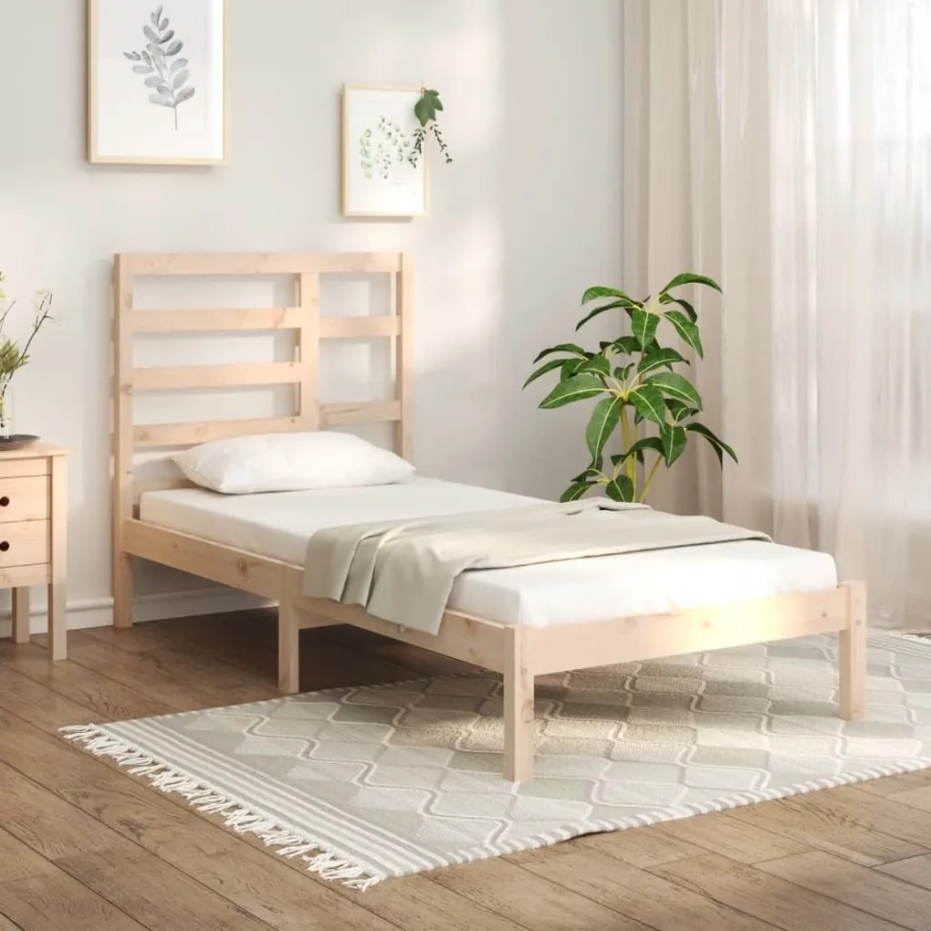 Estrutura cama pequena solteiro 75x190 cm madeira maciça