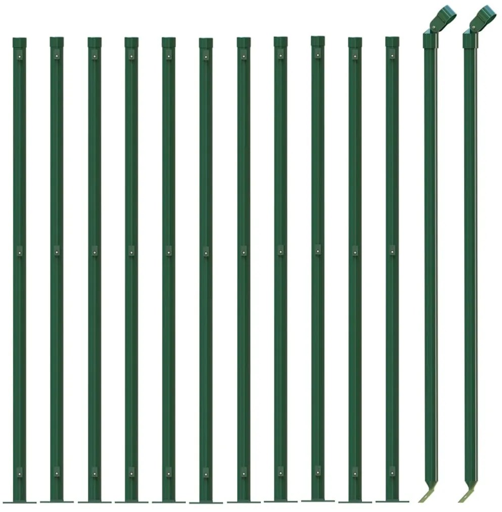Cerca de malha de arame com flange 1,1x25 m verde