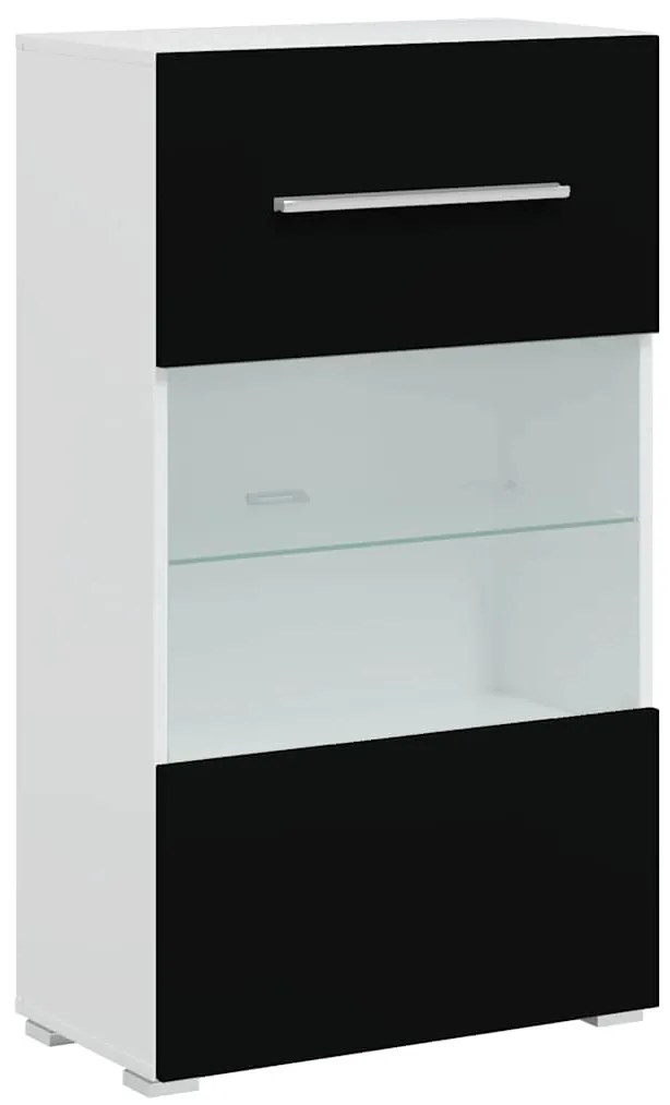 Móveis TV de 5pcs iluminação LED madeira trabalhada preto mate