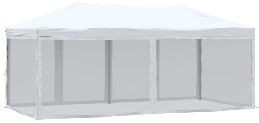 Tenda para festas dobrável com paredes laterais 3x6 m branco