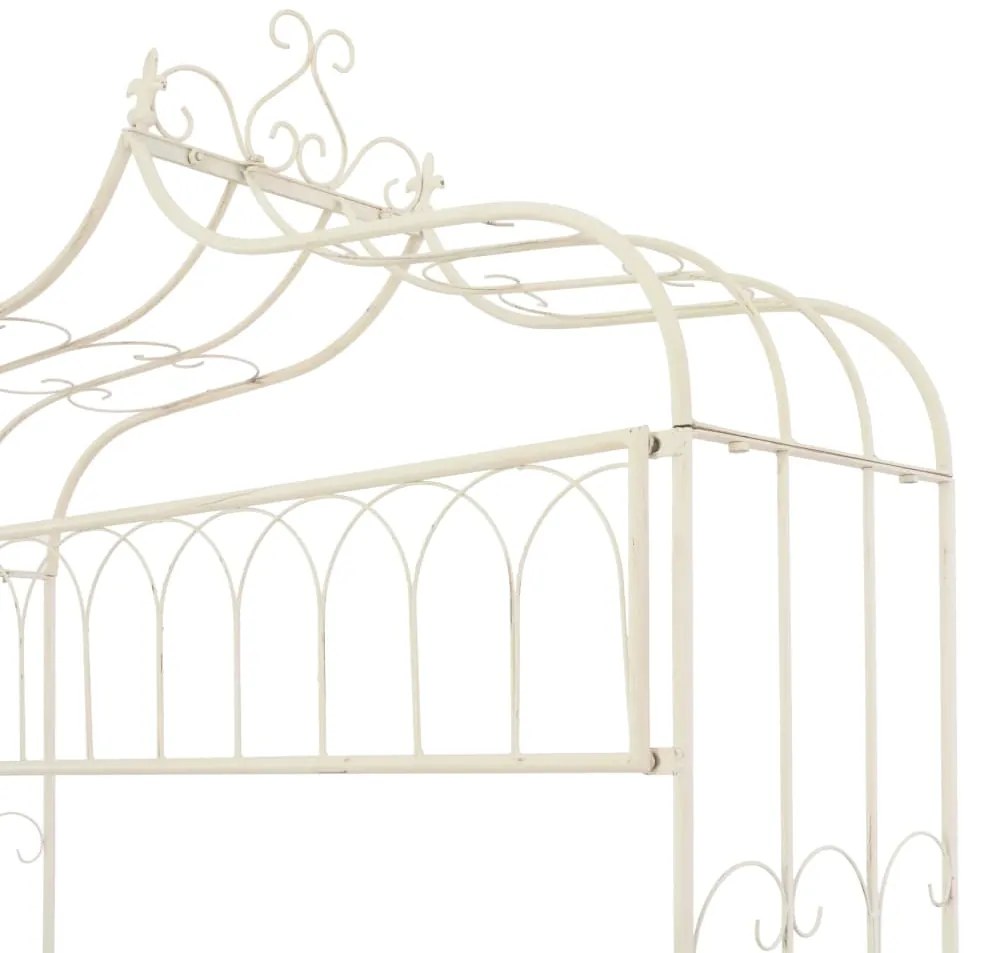 Banco de jardim 122 cm ferro branco antigo