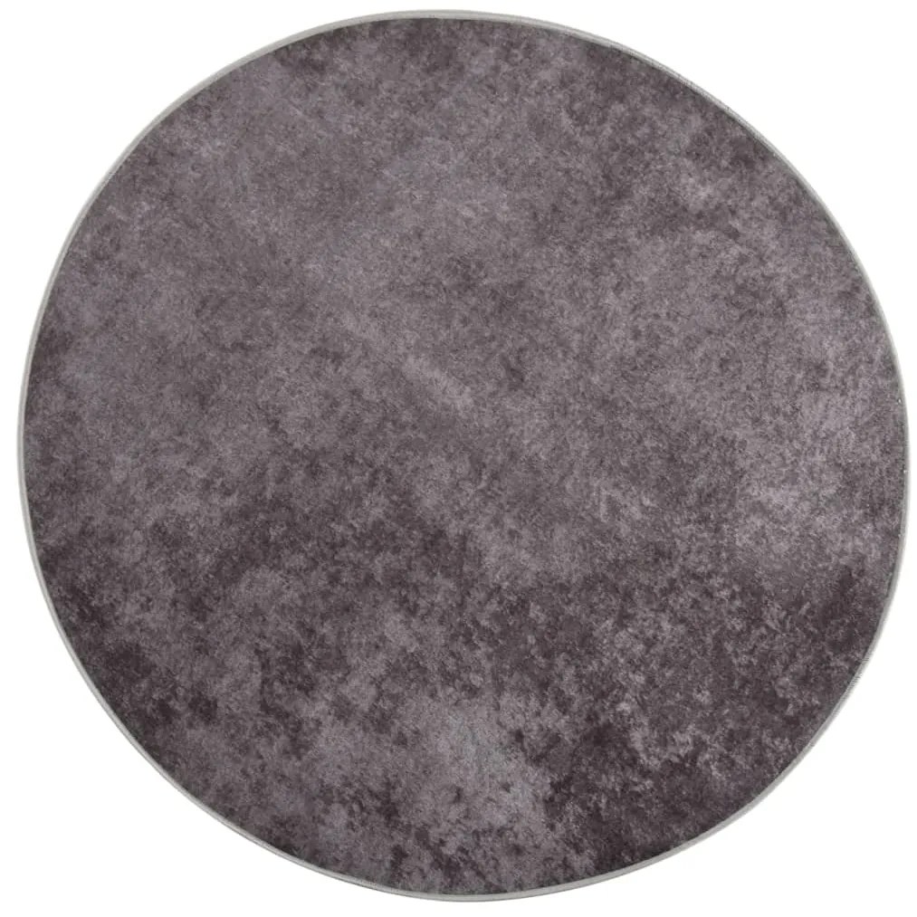 Tapete lavável antiderrapante φ120 cm cinzento