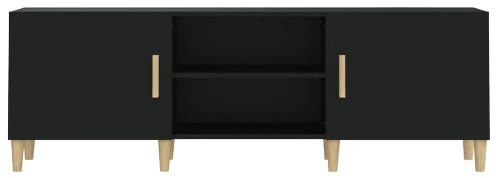 Móvel de TV Erik de 150 cm - Preto - Design Nórdico