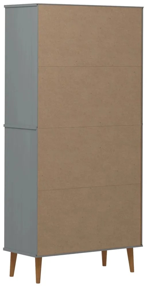 Estante MOLDE 85x35x170,5 cm pinho maciço cinzento