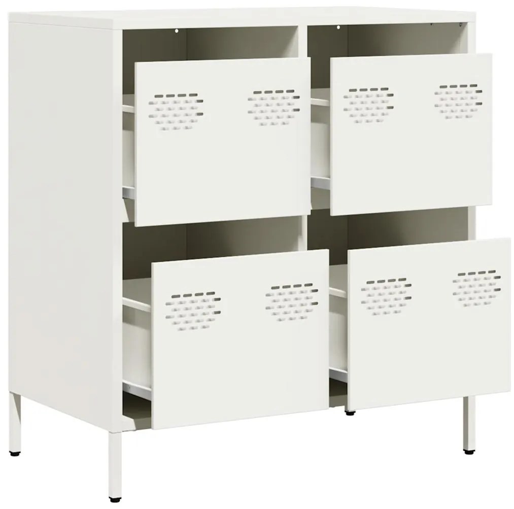 Aparador 68x39x73,5 cm aço laminado a frio branco