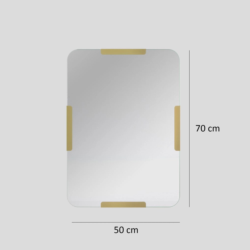 Espelho Decorativo Pera – Dourado – 50x70 cm