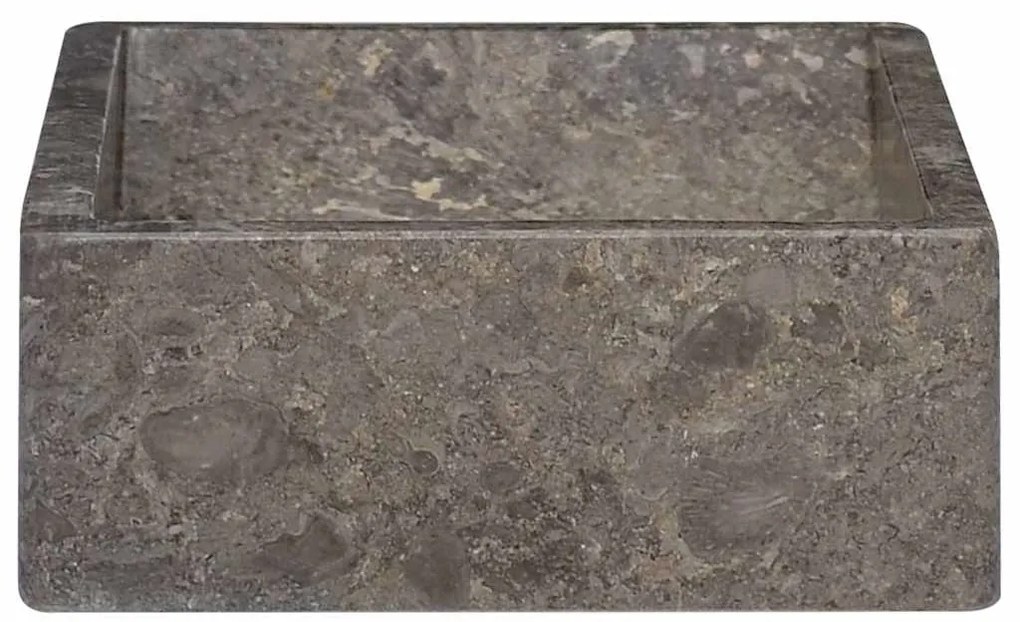 Lavatório 45x30x12 cm mármore cinza brilhante