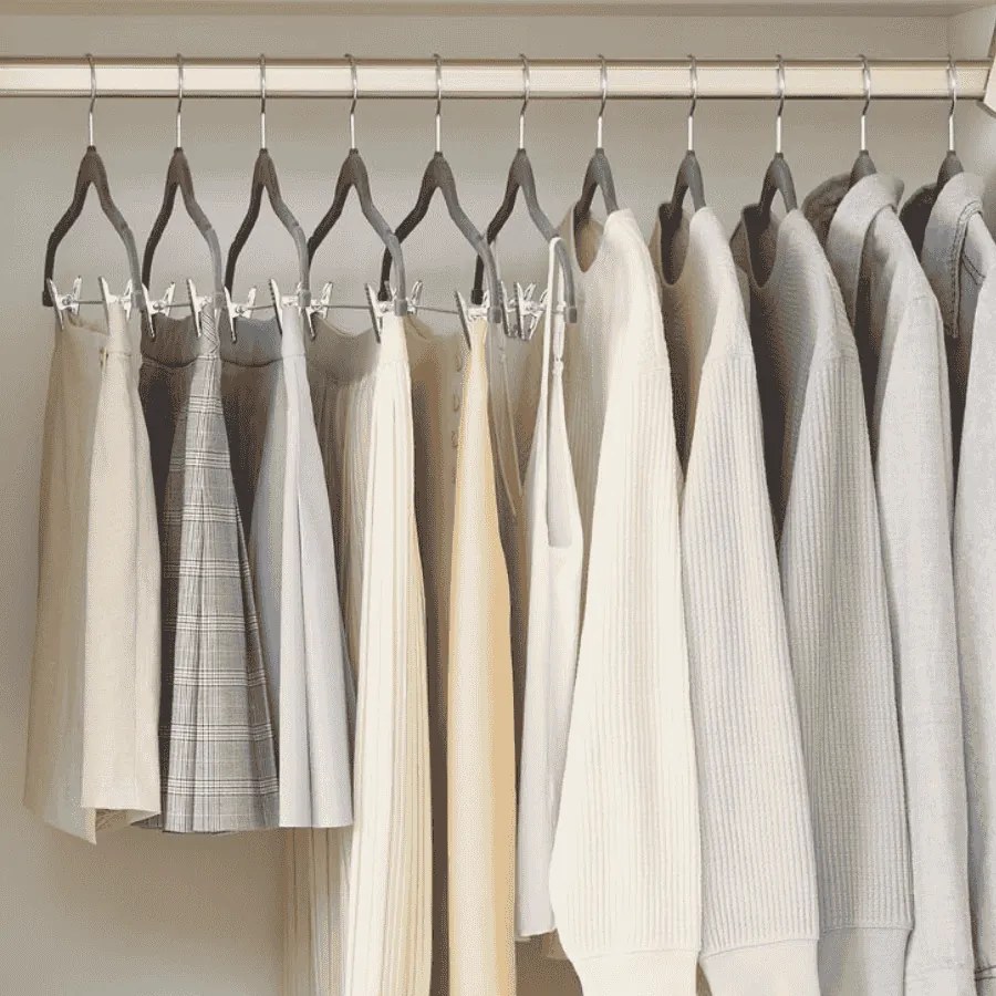 Conjunto de 20 Cabides de veludo com reguladores cinzentos