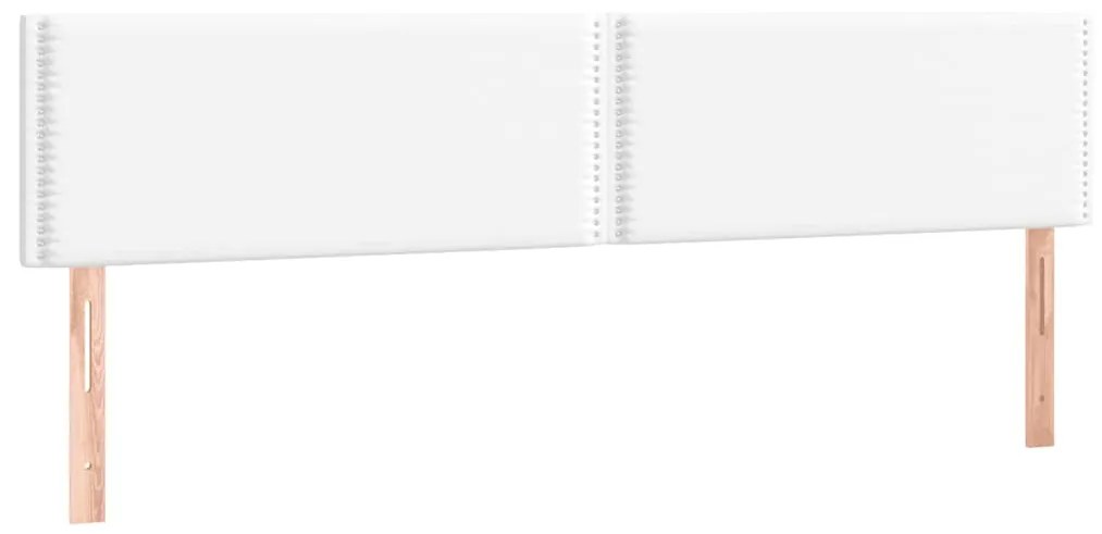 Cama boxspring com colchão 120x190 cm couro artificial branco