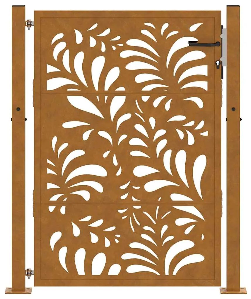 Portão de jardim 105x130 cm projeto de onda de aço resistente