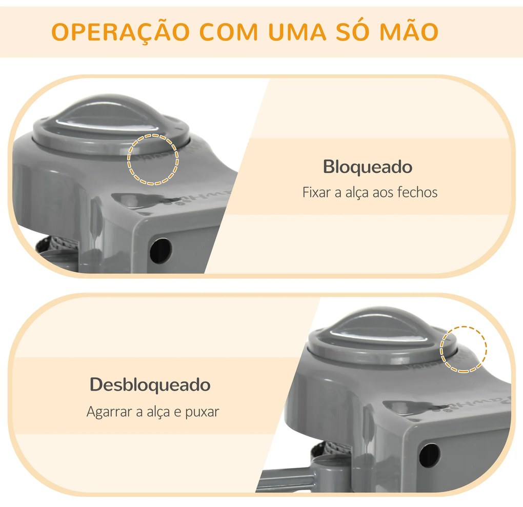 PawHut Barreira de Segurança para Cães Extensível 0-150cm Porta de Pro