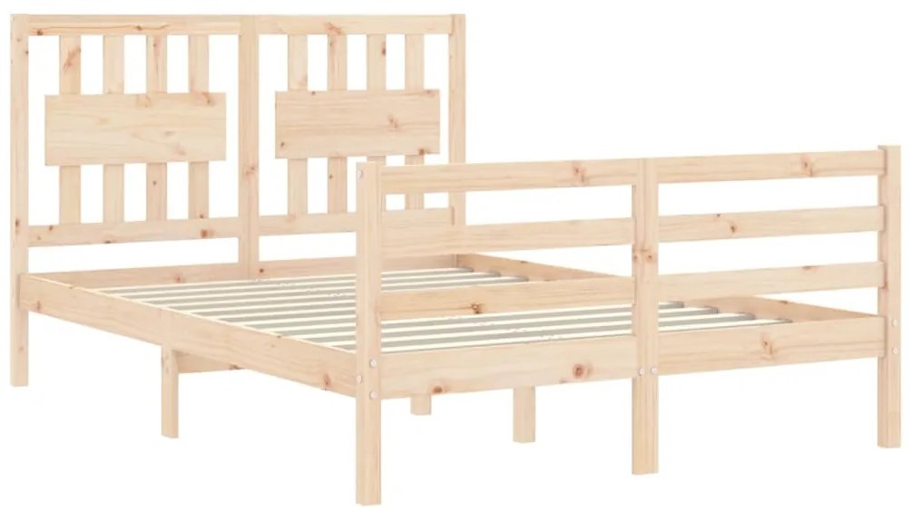 Estrutura de cama de casal c/ cabeceira madeira maciça