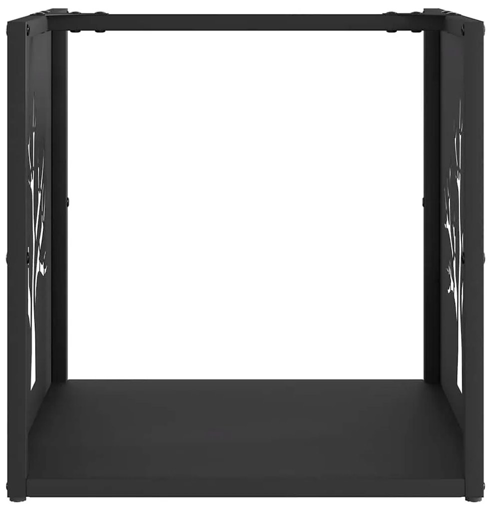Suporte para lenha 40x40x40 cm aço laminado a frio preto