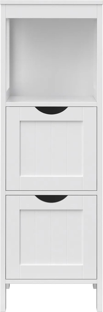 Armário de casa de banho multifuncional 30 x 30 x 89 cm Branco