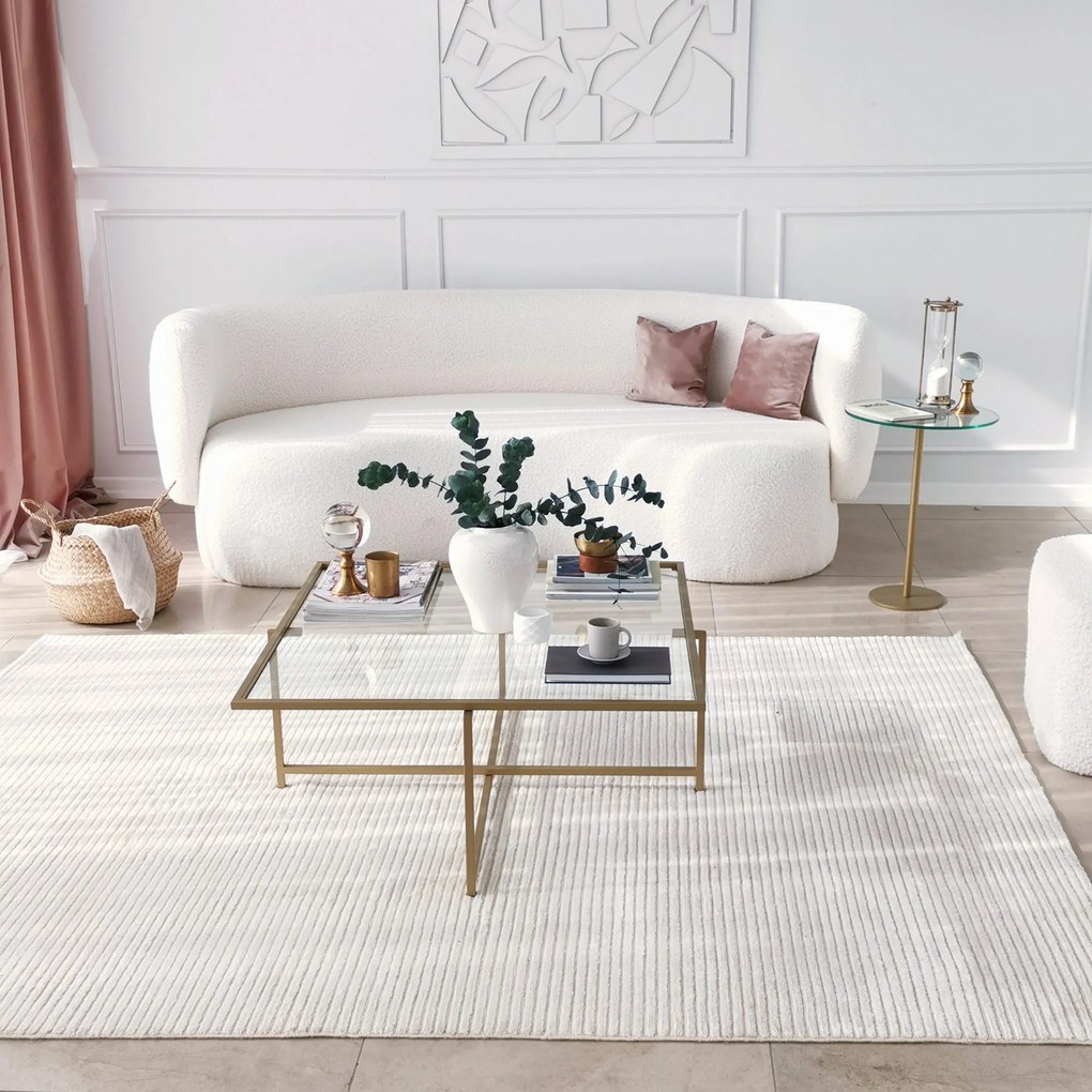 Mesa de Centro Sun S408 – Dourada – 85x35x85 cm
