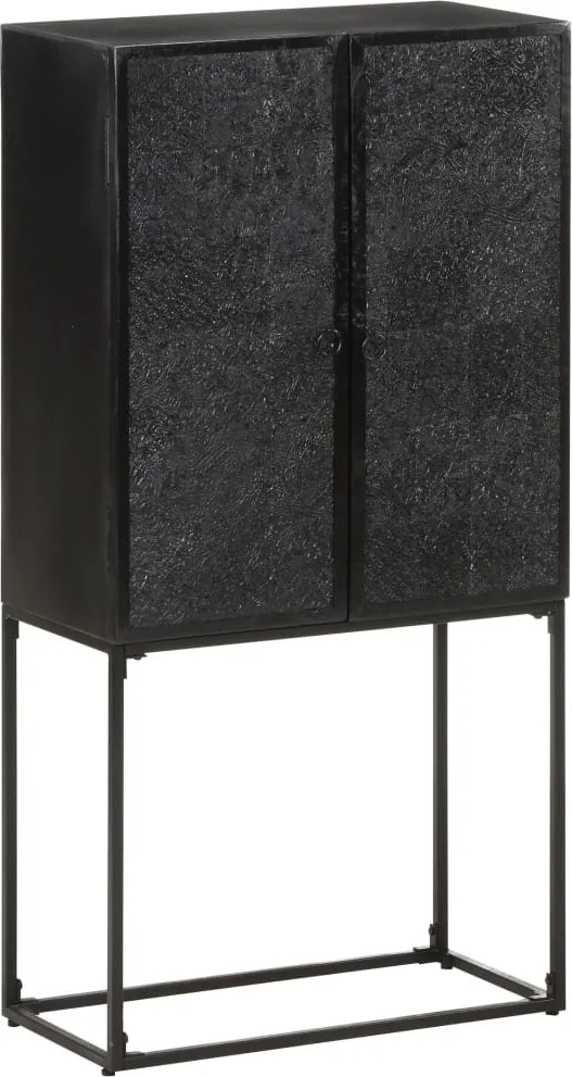 vidaXL Aparador 60x30x120 cm madeira acácia e mangueira maciças preto