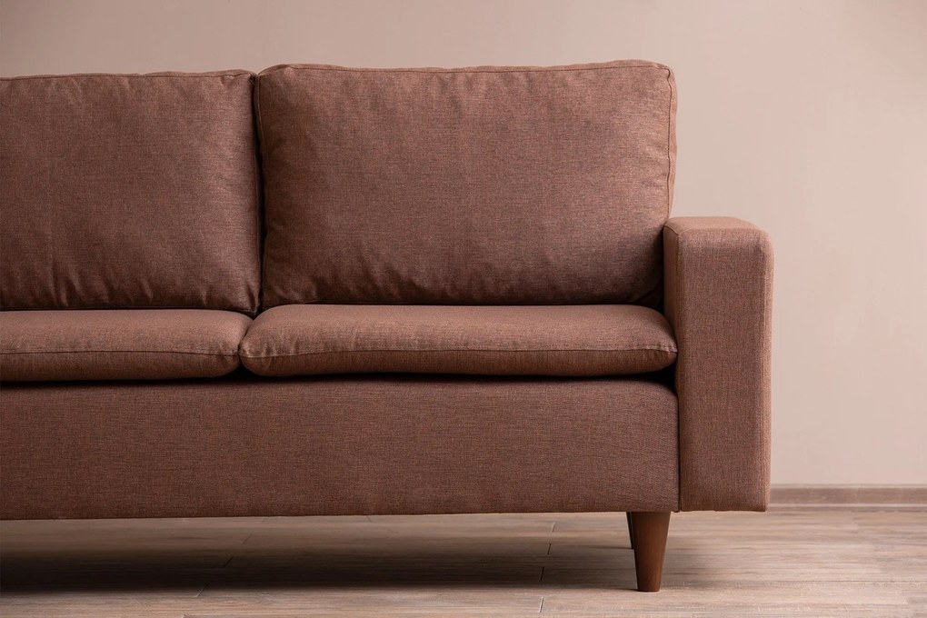 Sofá de 2 Lugares Pafu Lungo — Castanho - 180x52x75 cm - Design Modern