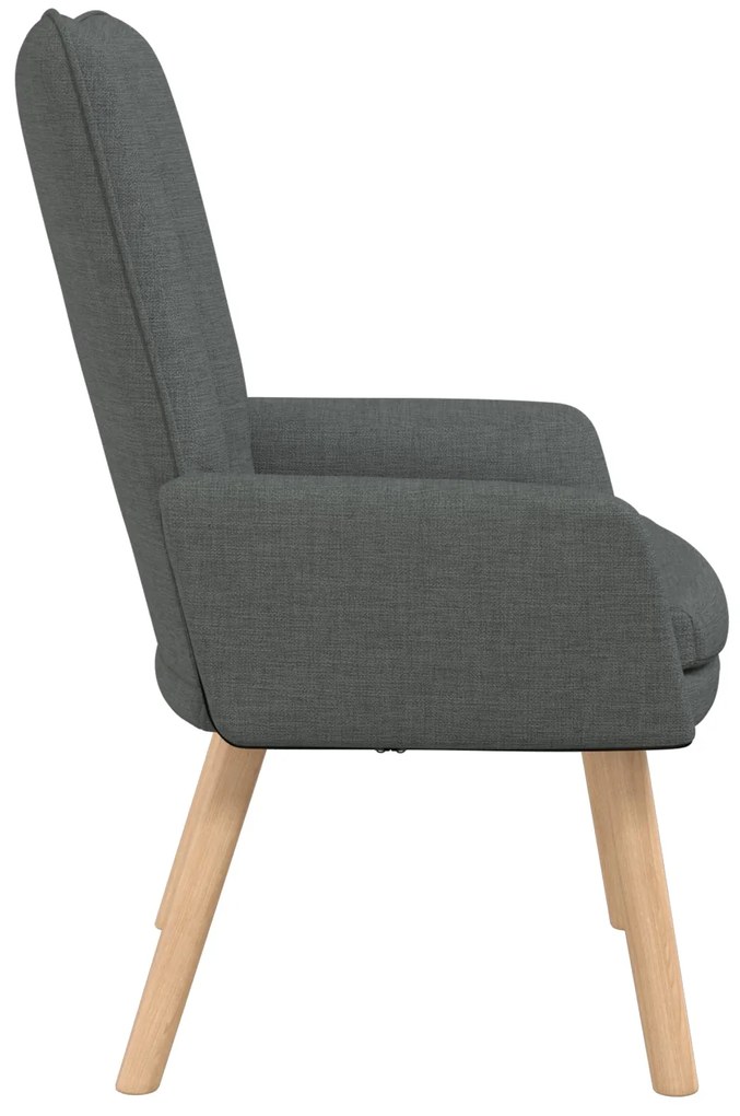 Cadeira Relaxante vidaXL Cinza Escuro em Tecido