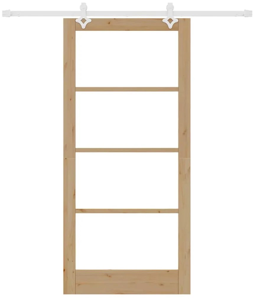 Kit de Porta Deslizante vidaXL com Conjunto de Hardware 93x202 cm Made