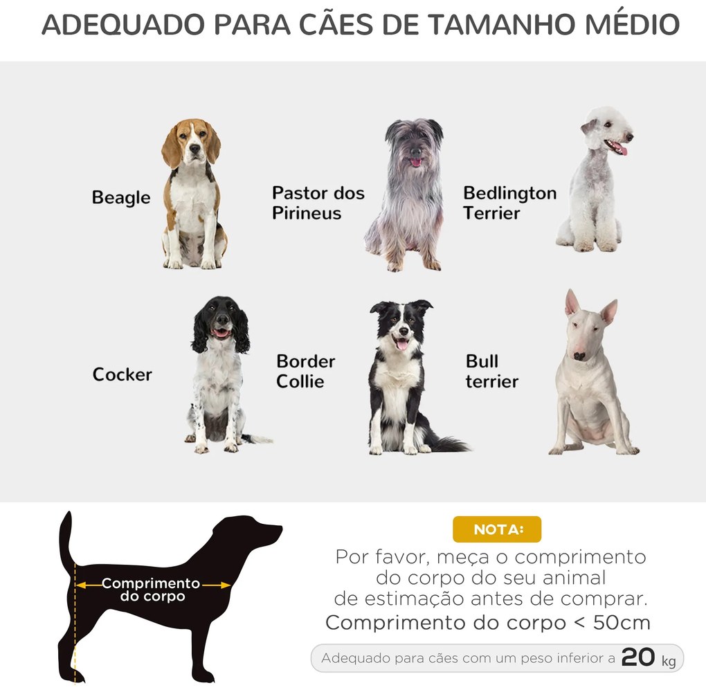 PawHut Cama para Animais de Estimação Cama Elevada para Cães Gatos Por