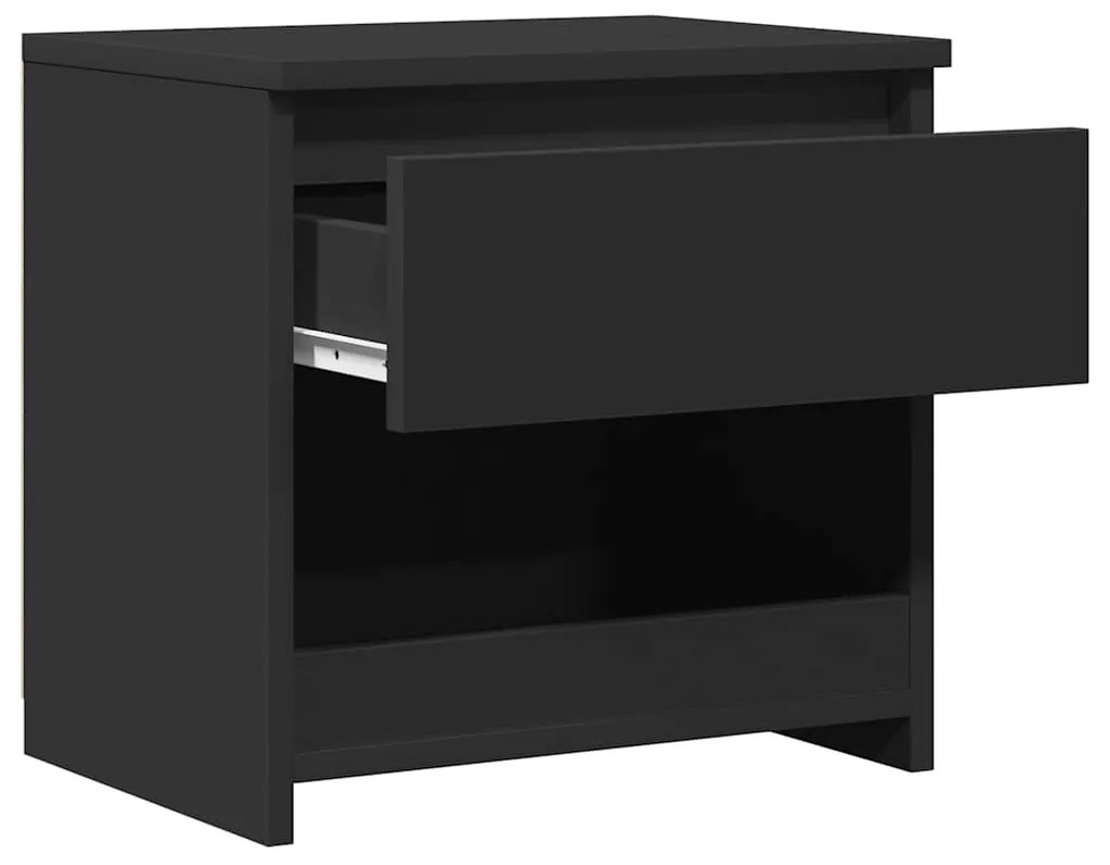 Mesas de cabeceira 2 pcs 40x30x39 cm contraplacado preto