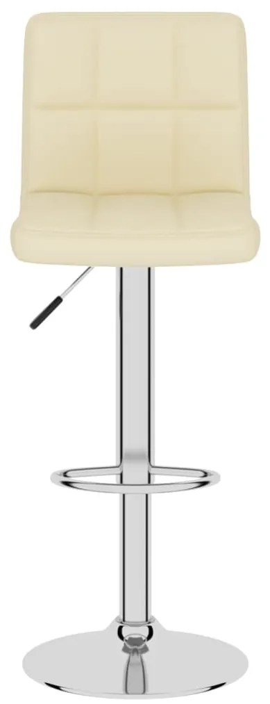 Bancos de bar 2 pcs tecido cor creme