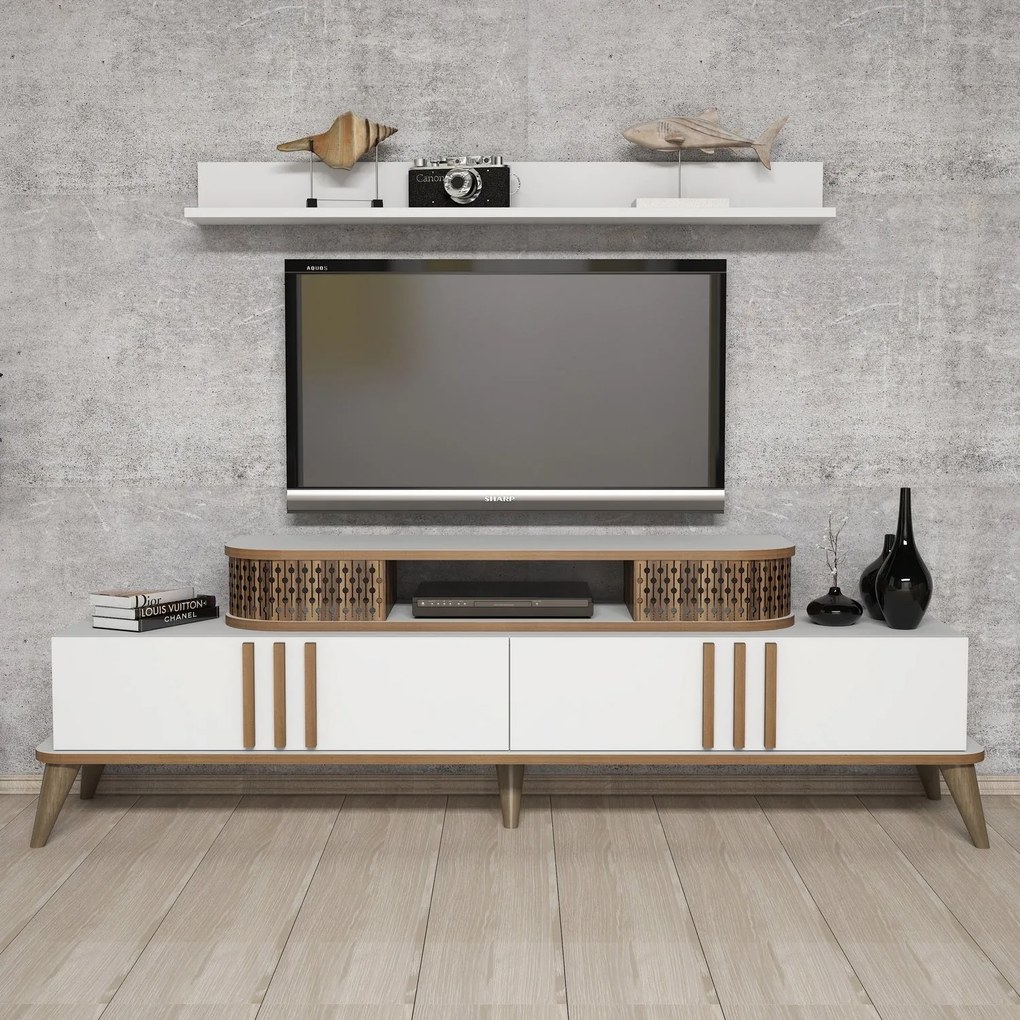 Móvel de TV Eylül – Branco – 168 x 51,6 x 39 cm