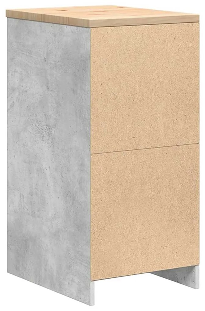 Armário de arrumação de garagem Betão Cinzento 40x51x85 cm