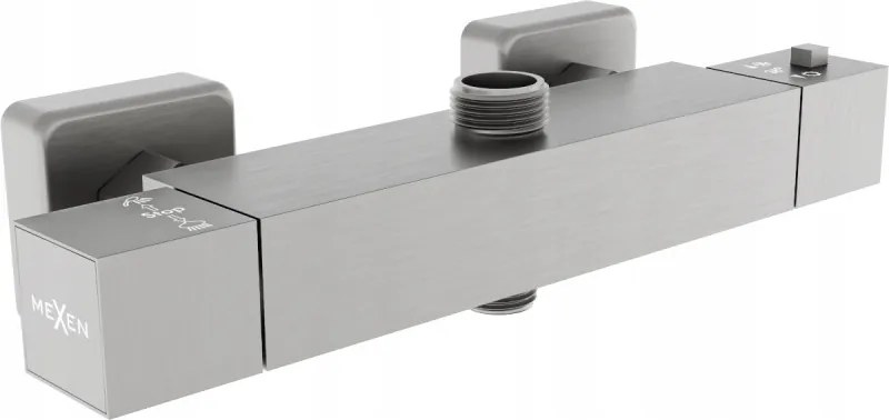 Mexen Cube torneira de duche termostática, grafite - 77250-66