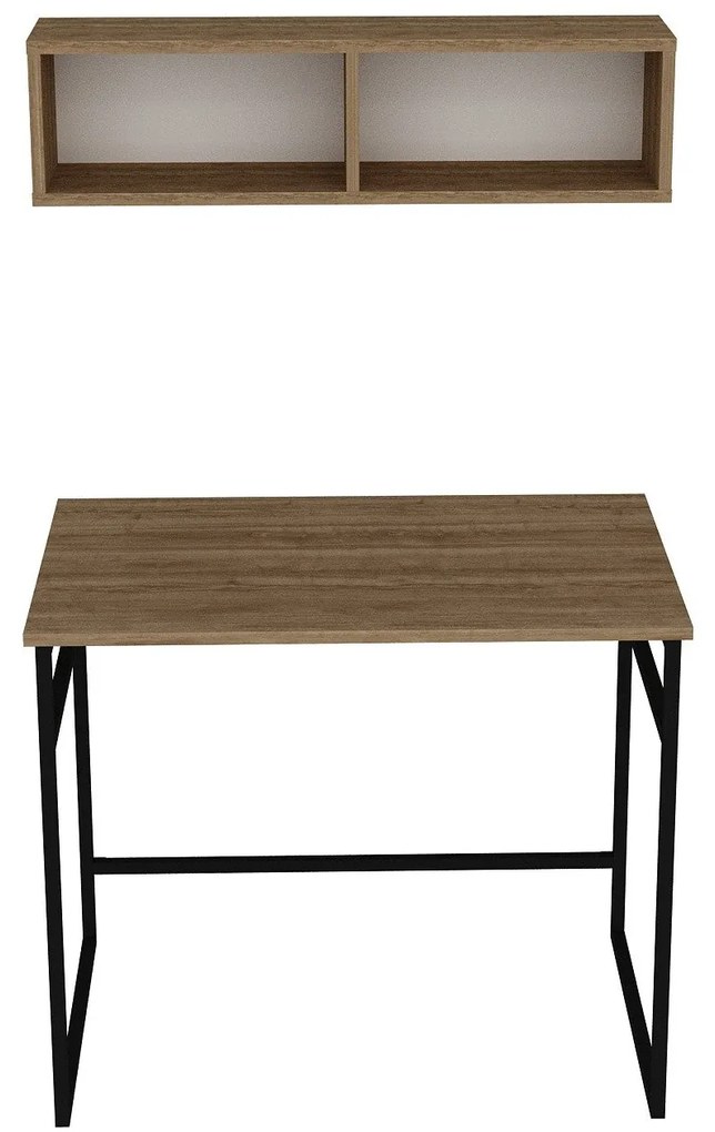 Secretária de Estudo Gama - Carvalho Preto - 90x75x60 cm