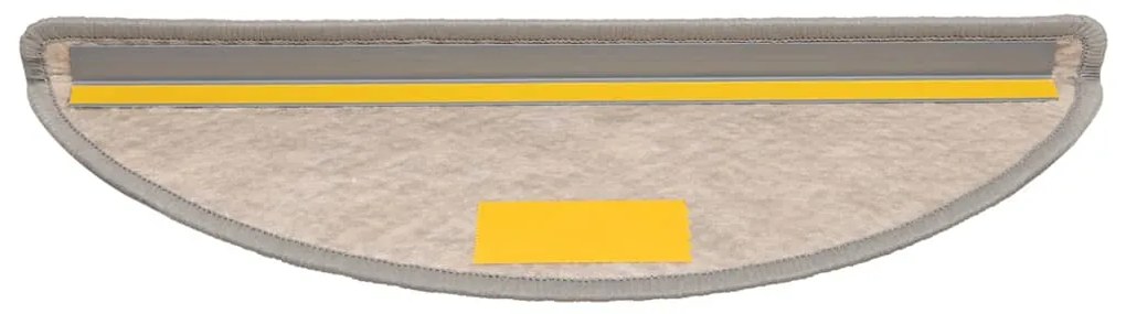 Tapetes escada adesivos aspeto sisal 30 pcs 56x17x3 cm prateado