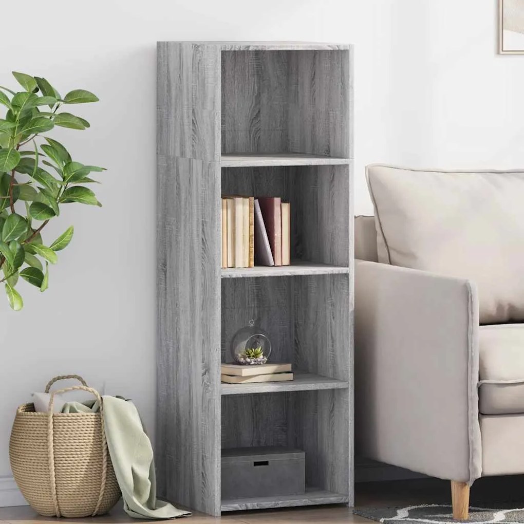 vidaXL Armário alto 40x41x124 cm derivados de madeira sonoma cinza